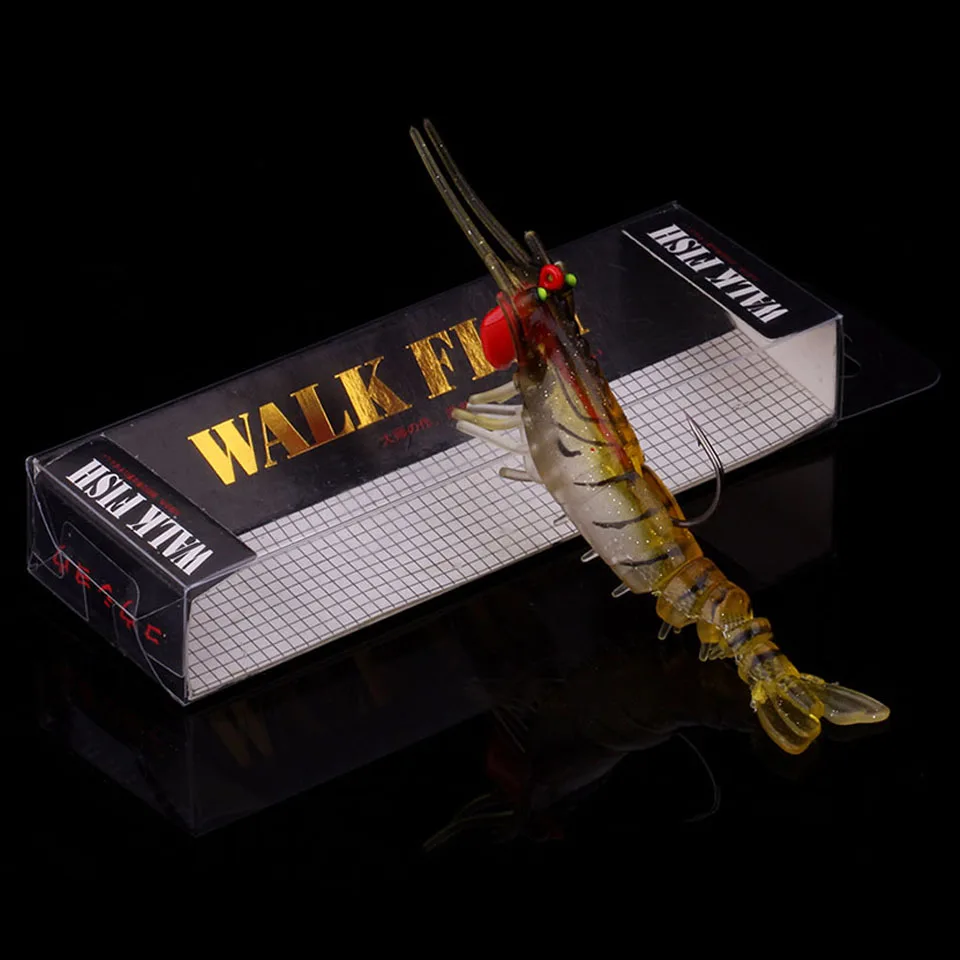 WALK FISH 11 см 11,9 г Классическая гибкая Мягкая приманка для ловли креветок, бионическая искусственная приманка для креветок с свинцовой морской рыболовной снастью