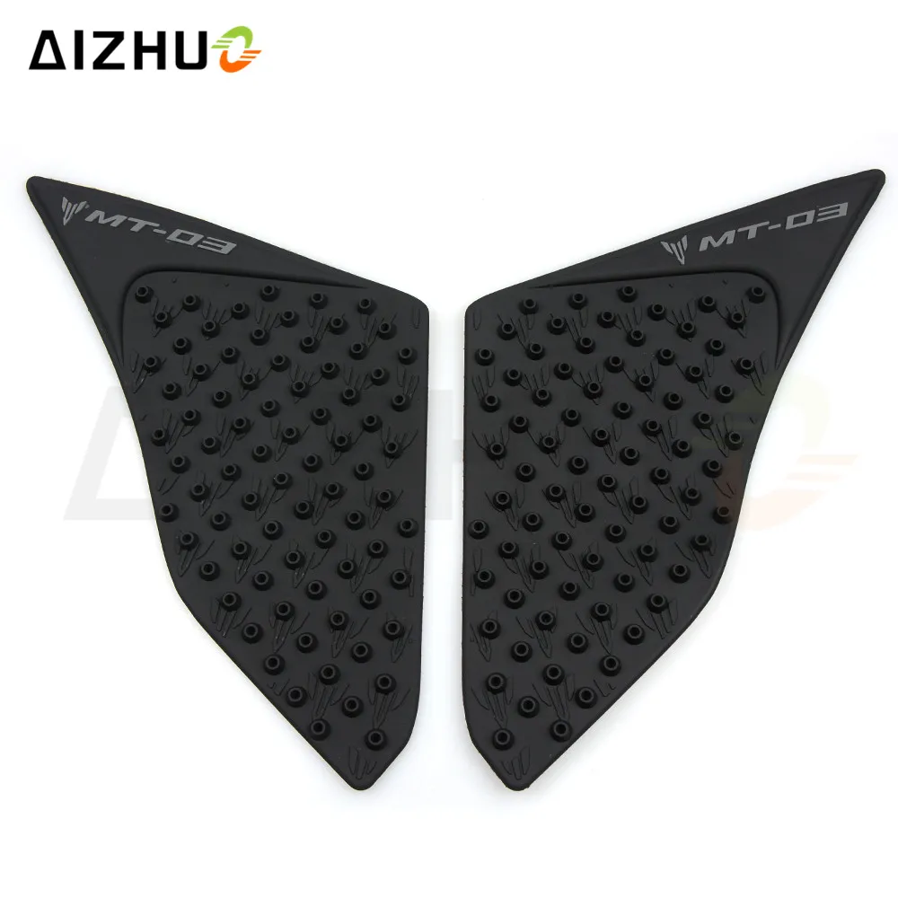 AIZHUO Motorcycle styling Moulding Rubber oil tank Stickers gas fuel tank stickers Knee Grip protector  FOR Yamaha MT03 MT-03