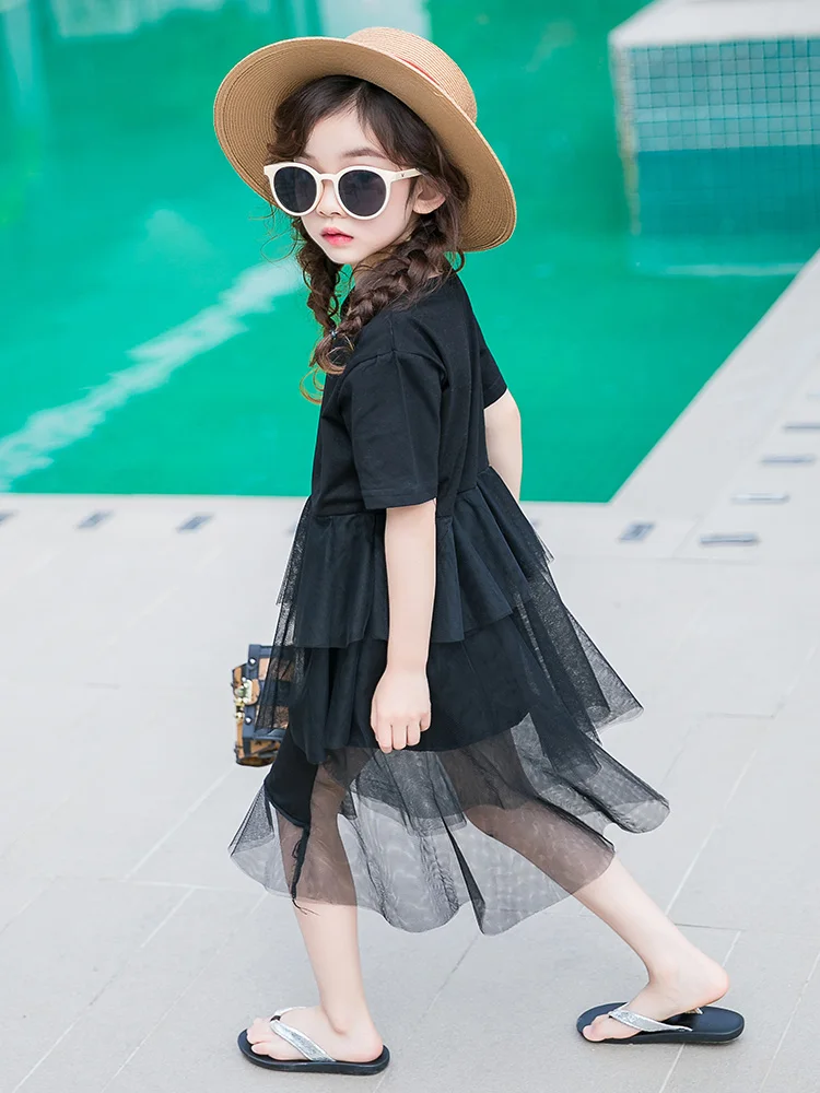 

Girls dress 2019 new summer dress super-yang princess dress children's clothing big boy little girl cake dress tide