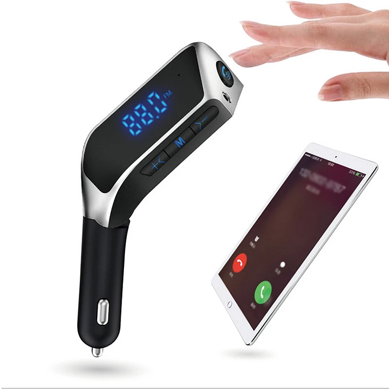 Автомобильный MP3 плеер fm передатчиком Bluetooth Hands Free Car Kit аудио AUX Напряжение Дисплей