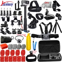 Husiway for Gopro accessories set for go pro hero 6 5 4 3 kit mount 360 rotate mount for xiaomi yi / Eken h9r camera 12k