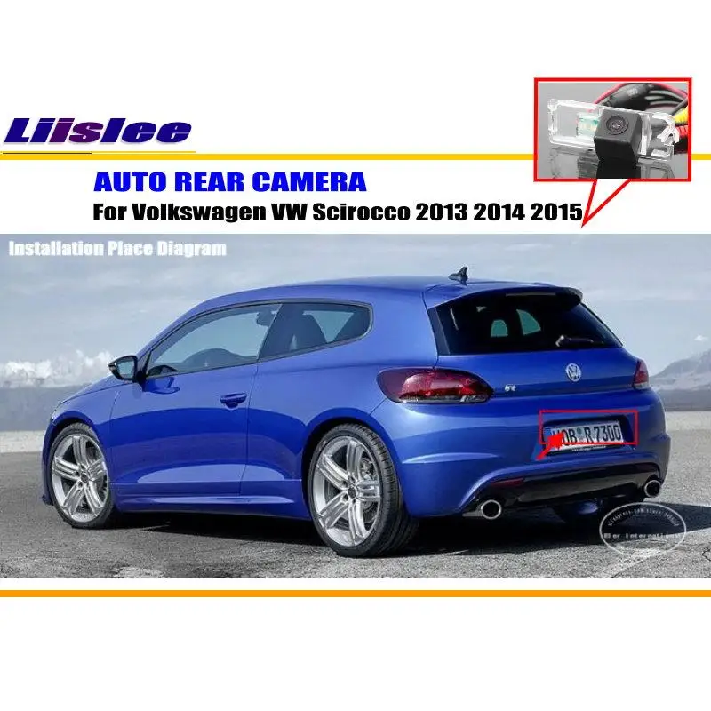 Задний вид автомобиля Камера для Volkswagen VW Scirocco 2013 2014 2015 AUTP стояночный тормоз