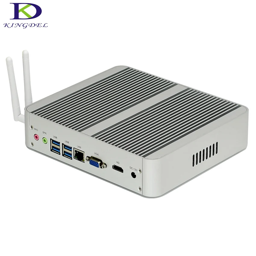 2017 Newst Intel Core i5 7200U 6200U 5200U 4200U Безвентиляторный Mini PC 4 К Streamer HTPC HDMI VGA Настольный Компьютер