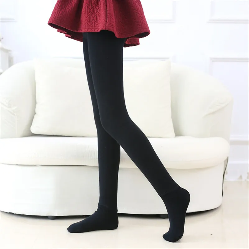 Winter Girls Tights Baby Girl Pantyhose Fashion Cotton Stocking Fur Elastic Waist Warm