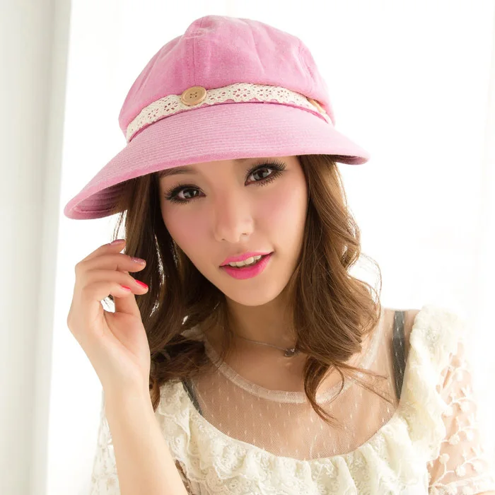 حار بيع عارضة قبعات للحماية من الشمس إمرأة طوي المضادة للأشعة فوق البنفسجية واسعة كبيرة حافة شاطئ كاب الصيف قبعة الشمس سترو قبعات