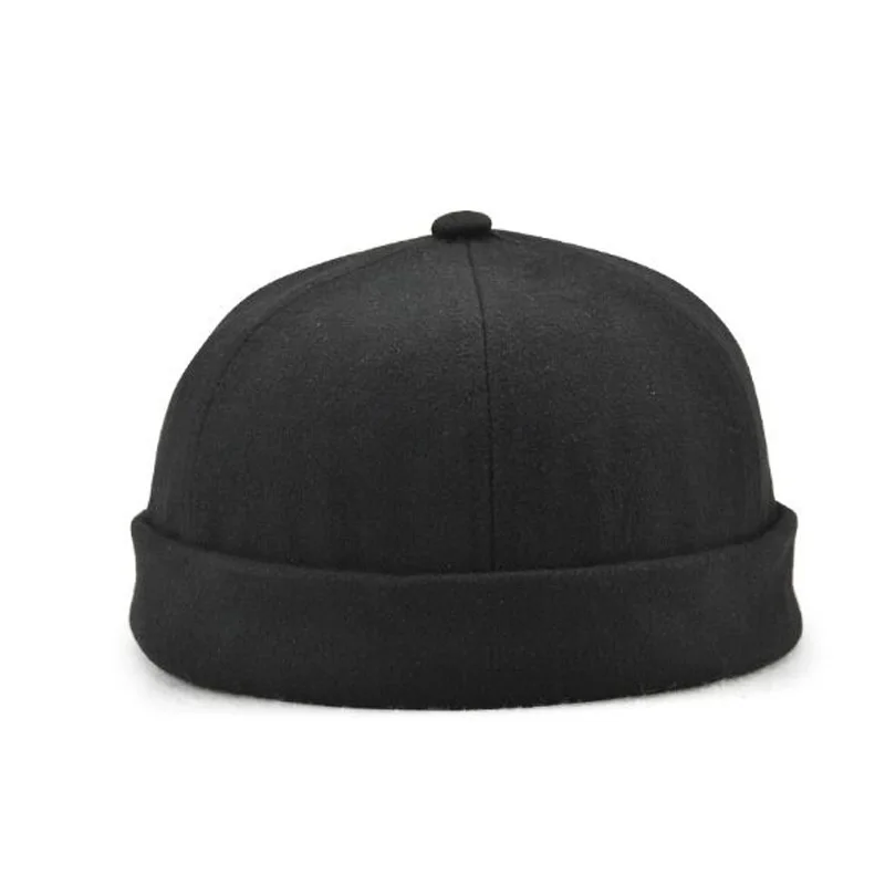 

Korean Trend No Eaves Flanging Frdoras Hats Spring Summer Street Melon Hats For Women And Men Brand Cotton Landlord Cap 56-60cm