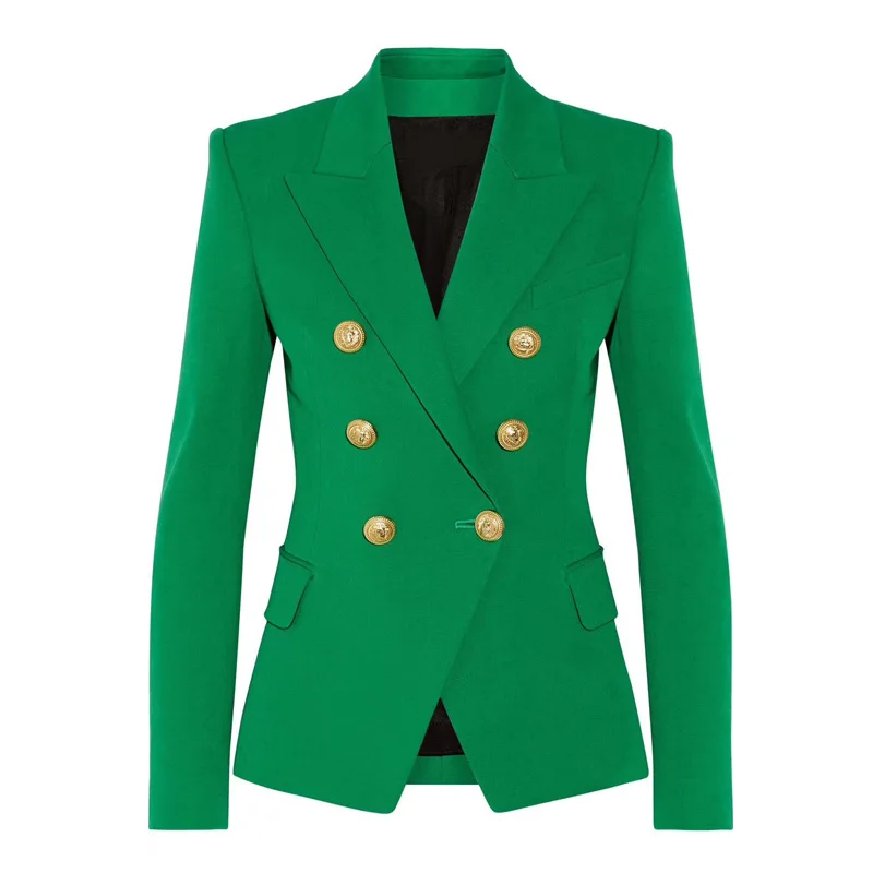 New Autumn Designer Elegant Women Casual Stunning Look Green Blazer Trend Plus Size Blazers High Quality