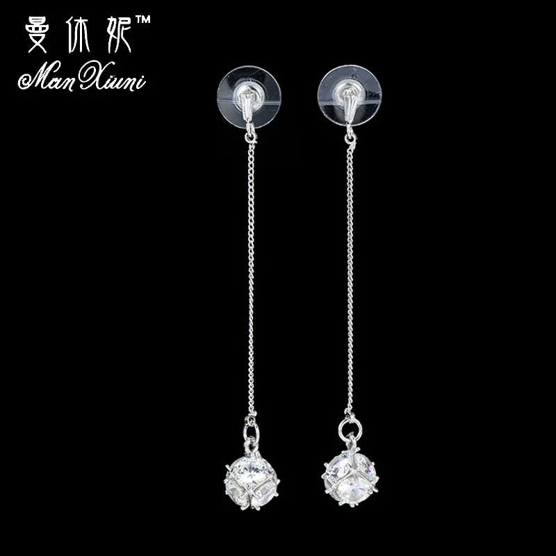 

Manxiuni Top Quality Crystal Cube Fashion Drop Earrings Silver Plated Earring Jewelry Design Austrian Crystal Wholesale