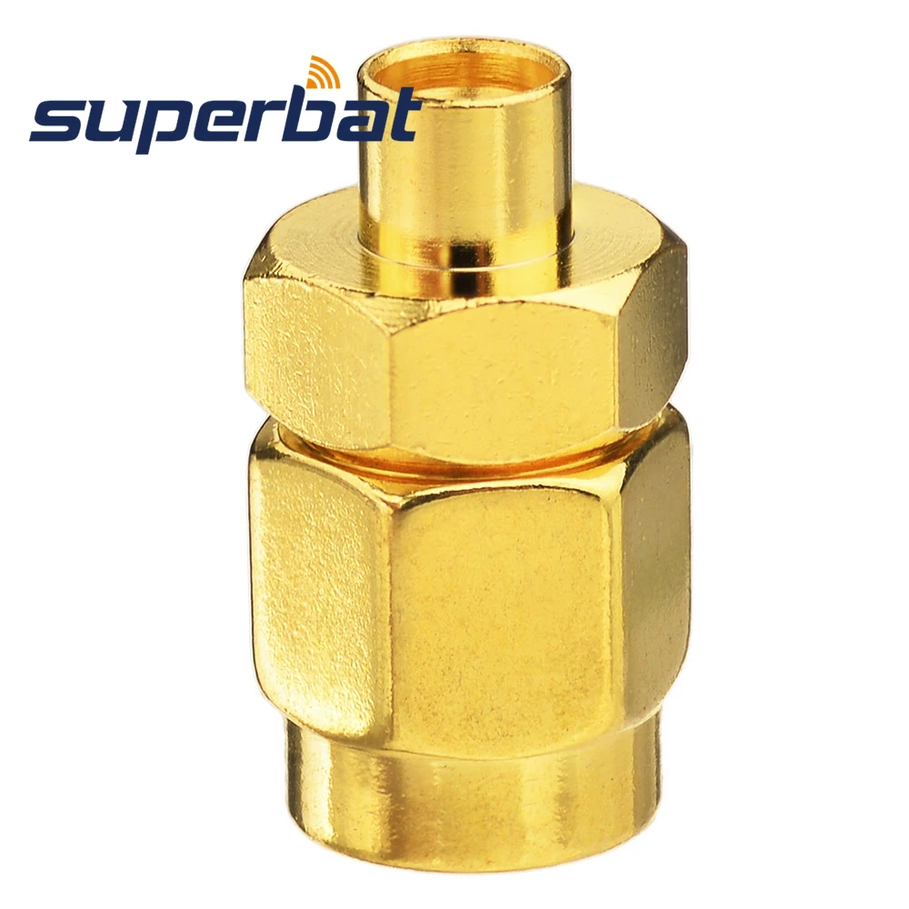 Superbat SMP Plug to SMA Male Straight 50ohm RF Coaxial Adapter Connector High-Quality Electronic Component