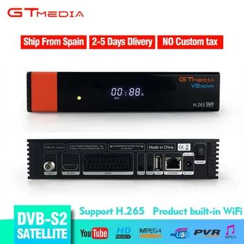 

GTMEDIA V8 Nova DVB S2 HD Satellite Receiver Built-in WIFI Support CCCAM PowerVu&Biss key DVB S2 V8 Receiver Spain Free Shipping