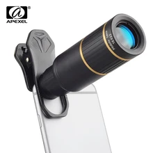 APEXEL объектив мобильного телефона 16X телескоп зум 16x22 смартфон Универсальный клип объектив камеры для iPhone x samsung Xiaomi huawei объектив