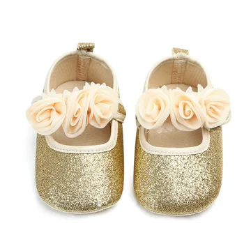 

Flower Bling Baby shoes girls Autumn Baby shoes newborn Flowers Soft Bottom First Walker Wedding Birthday Princess Shoes
