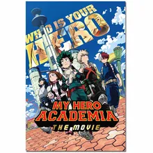  My Hero Academia Japanese Anime Art Silk Movie Boku no hero academia Poster Print Cartoon Decorative Painting Home Decoration