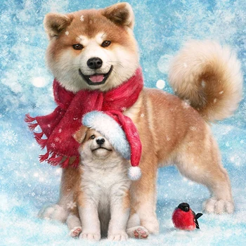 

Damond Painting Cross Stitch Animal Dog Cute hackis 3D Painting Mosaic Kit Pictures Full Diamond Embroidery Kits Needlework