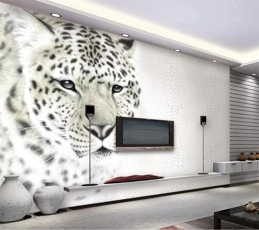 

beibehang Custom Wallpaper 3d Large Photo Mural Modern Fashion Leopard Living Room Background Decorative Painting 3d wallpaper