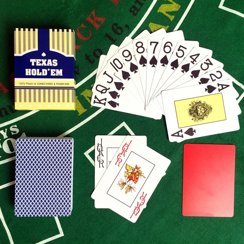 Yernea 4 компл./лот покер карты Классический porker карт Texas Пластик игральные карты Водонепроницаемый мороз, настольные игры Покер Стар