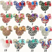 En gros 48mm * 38mm 10 pièces/lot argenté Minnie inspiré pendentif/Minnie tête pendentif pour la fabrication de gros collier