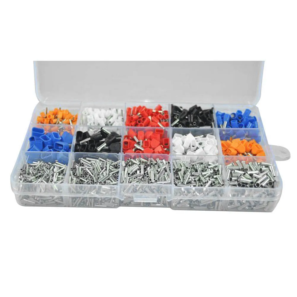 

2340 Pcs/Set Mixed 15 Models Dual Bootlace Ferrule Kit Electrical Crimper Wire End Terminal Block SKD88