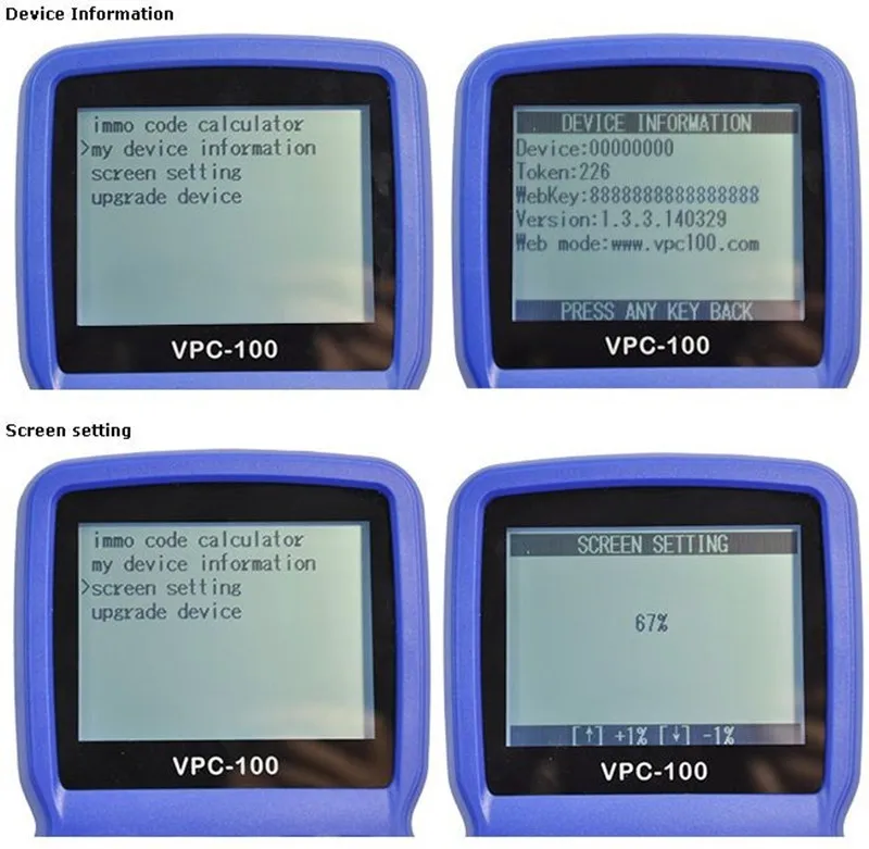 2018 hot selling pin code vpc 100 auto key maker calculator support calculator maker