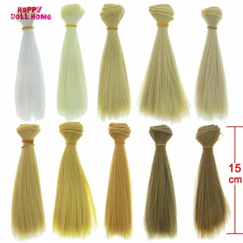 

1 Pcs 15 * 100 cm DIY Doll Wigs Multi-colors Straight Hair For Barbie Doll For BJD SD 1/3 1/4 1/6 Head Accessories Hair Wigs