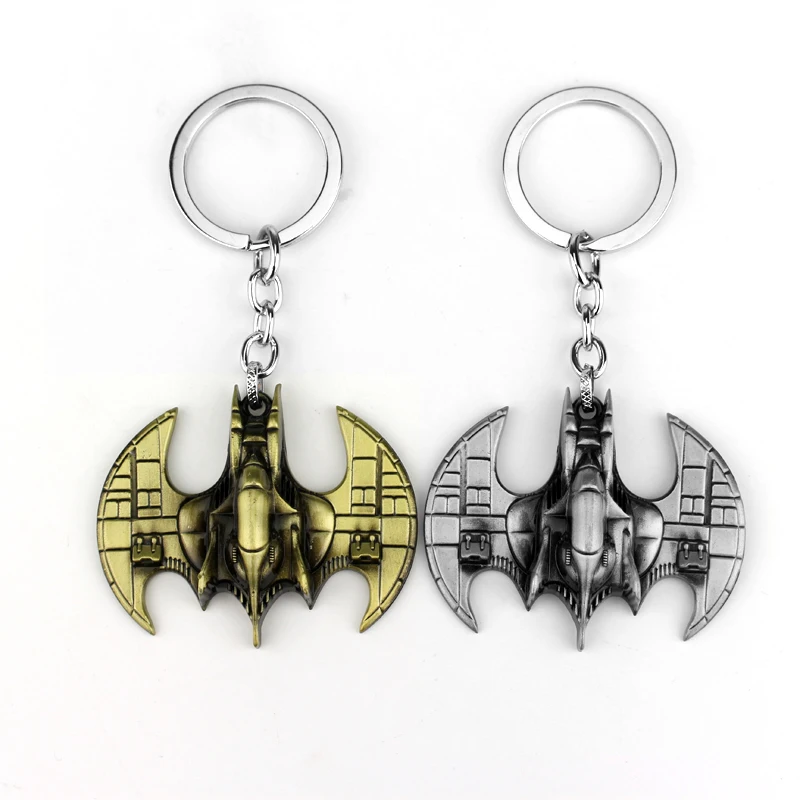 

2 Colors DC The Dark Knight Batman War Chariot Keychain Batmobile Alloy Pendant Toy Keyring Batman Fighter Key Chains Rings