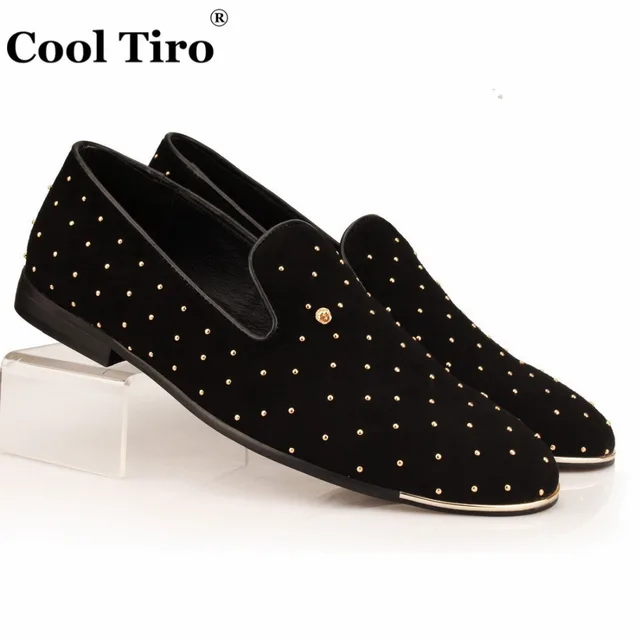 Men's Leather Loafers Slippers With Rivet Wedding Dress Shoes Slip-On Leather Shoes (US 9) Men's Leather Loafers Slippers With Rivet Wedding Dress Shoes Slip-On Leather Shoes (US 9)