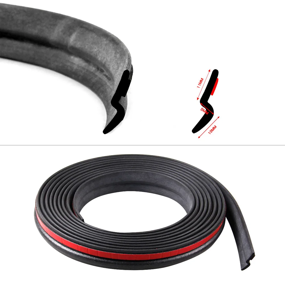 

16m Car Door Z-type Sealing Strip Hollow Rubber Seal Strip Waterproof Dustproof Car Door Edge Guards Noise Reduction Sound Strip