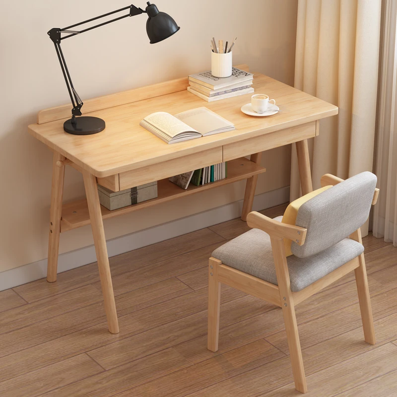 Us 322 9 Louis Fashion Computer Desks Nordic Solid Wood Minimalist Japanese Log Color Student Simple Desktop Home In Computer Desks From Furniture
