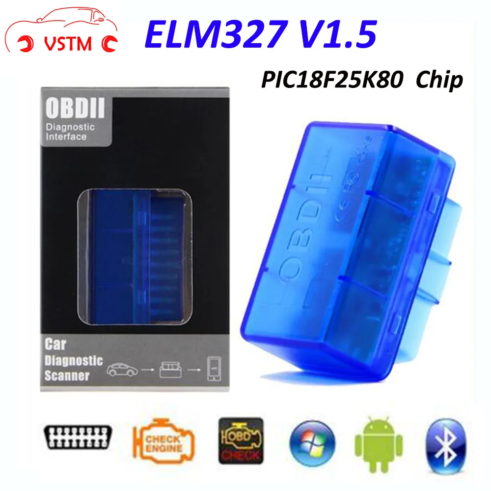 Аппаратное обеспечение V1.5 PIC18F25K80 ELM327 Bluetooth Авто OBD диагностический сканер
