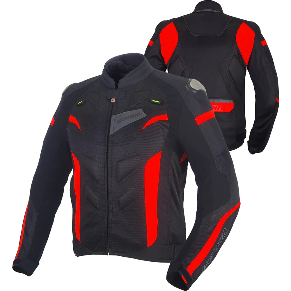 BENKIA мотоциклетная куртка мужская куртка для мотокросса Светоотражающая куртка для верховой езды сезон весна-лето съемная подкладка мотоциклетная куртка JW22 - Цвет: Оранжевый