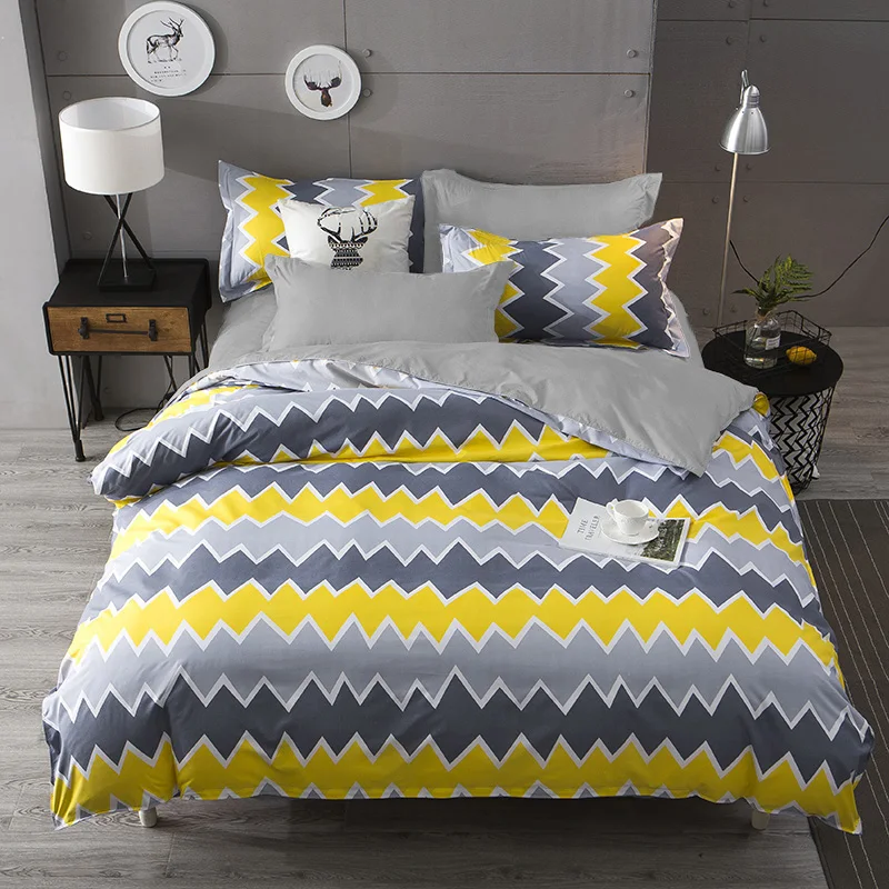 USA Russian Europe Size Bedding set Nordic Printed Duvet Cover Set 4-7 Pcs Bed Linens Sheet Set For Russia Bedclothes