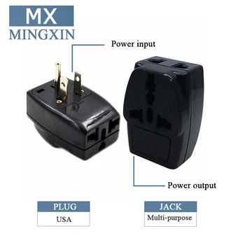 

USA 5-15 p Canada Japan Thailand 3 male pin to USA UK UK AU ac power travel plug adaptor adaptor socket popular 10A / 250V