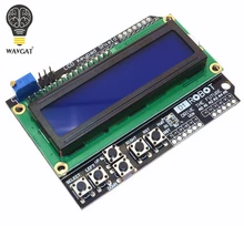 1 pçs lcd teclado escudo lcd1602 lcd 1602 módulo de exibição para arduino atmega328 atmega2560 raspberry pi uno tela azul