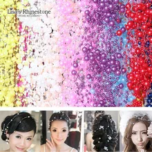 5m 4pcs lot 17Colors Fishing Line Artificial Pearls Beads Chain Garland Flowers For DIY Wedding Party