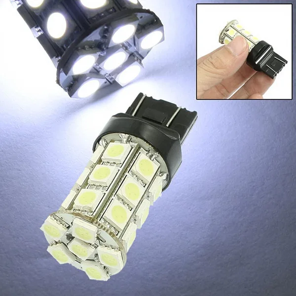 2 шт. T20 5050 SMD 27 светодиодный холодный белый Автомобильный задний