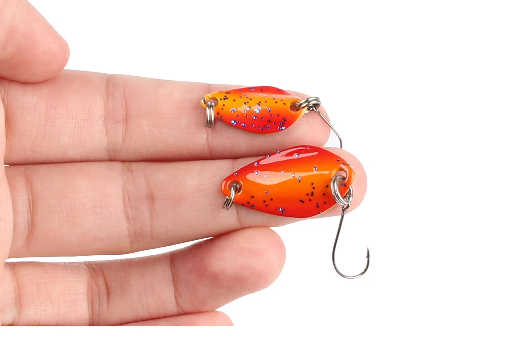 Spinpoler 4PCS 1.4g2cm 2.2g3cm Trout Fishing Spoons Lure Swim Bait Isca Artificial Trout Spoon Lure Fishing Tackle  (4)