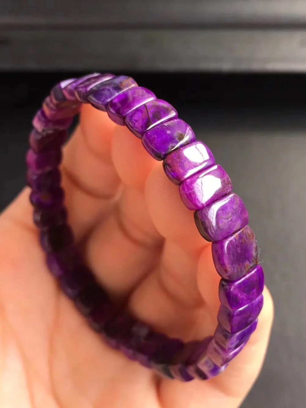 

Certificate 8mm Natural Purple Sugilite Bracelet Women Party Gift Stretch Crystal Stretch Round Beads Bracelet Bangle AAAAA