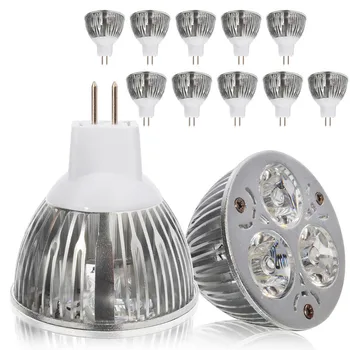 買取 10 ピース/セット超高輝度 9 ワット MR16 LED 電球 85-265 ボルト Led スポットライト 3 Led アルミウォームホワイトハイパワー LED ランプ