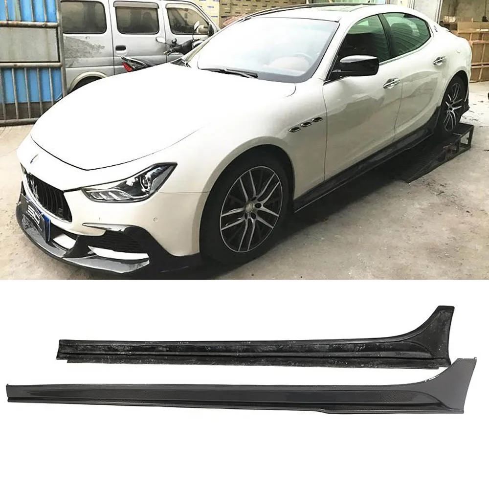

Car Side Bumper For Maserati Ghibli Base S S Q4 4 Door Sedan 2014 2015 2016 Carbon Fiber Side Skirts Extensions Bumper Lip