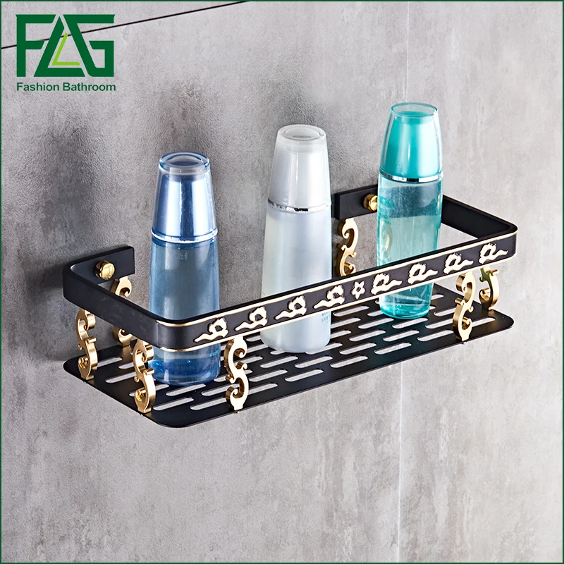 Buy FLG Shampoo Holder Wall Mounted Strong Space aluminum Made And Finish