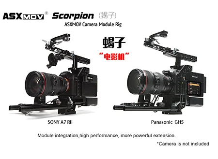 ASXMOV-Scorpion плечевой держатель видео стабилизатор Матовая коробка DSLR камера установка для sony A7R2/A7S2/A72 для Panasonic GH5/GH4