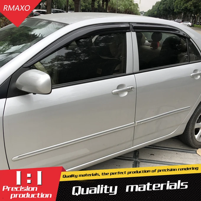 4PCS Window Visor Sun Rain Guard Deflector Shade For 2003-2008 Toyota Corolla