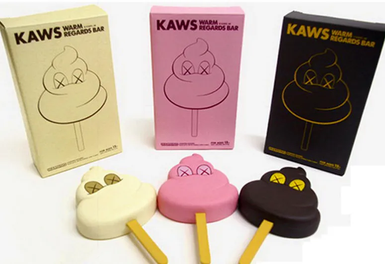 

2017 NEW 3Pcs/set KAWS original fake Kaws's Warm Regards bars Model Ice cream doll