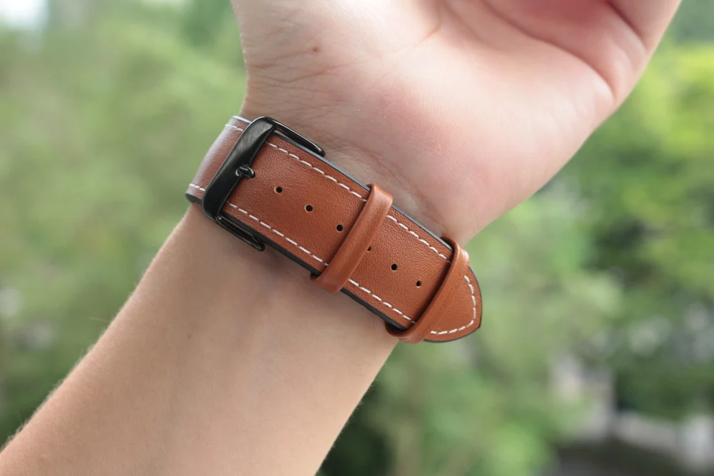 URVOI band for apple watch series1 2 leather strap for iwatch belt high quality breathable TPU back leather face design 38 42mm19