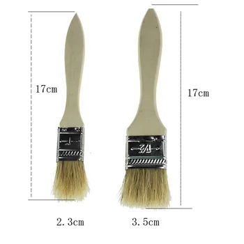 

2pcs/set Heat Resisting Barbecue Brush Oil Cream BBQ Brush Camping Baking Bakeware Pastry Cooking Barbecue Tools Wooden Handle