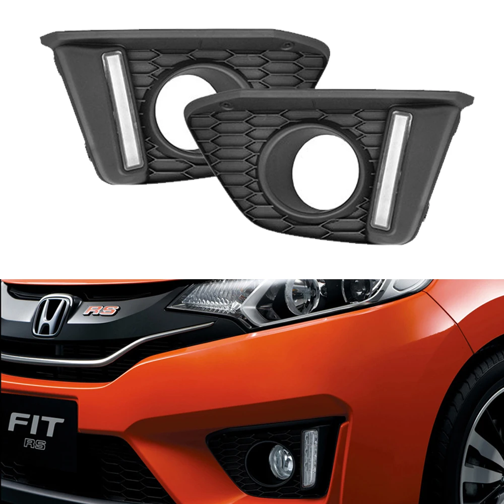High quality 4 LED Car Styling DRL parking light For HONDA 2014 FIT