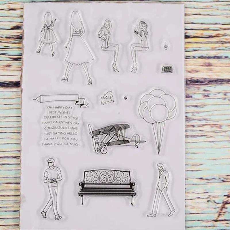 

Happy for you Transparent clear stamp for DIY Scrapbooking/Card Making/Kids Christmas Fun Decoration Supplies