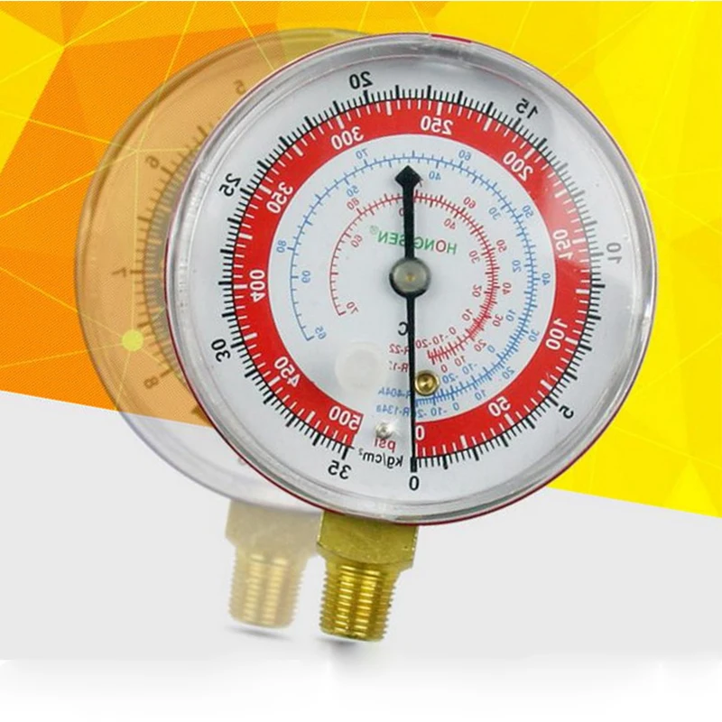 High/Low Pressure Gauge High Quality For Car Auto Air Conditioning Refrigerant R134a R22 R12 R404a Refrigerant Table