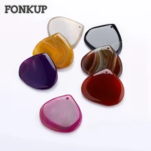 Forkup Red Agate Pendant Love Heart Charm Necklace Women Choker Multicolor Stone Jewelry Couple Ornaments Diamond Reiki Lucky yumten grey agate necklace female natural stone power crystal coin rainbow choker charm chain reiki women vintage jewelry men