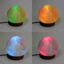 1PC Round Hand Carved USB Wooden Base Himalayan Crystal Rock Salt Lamp Air Purifier Night Light 1PC Round Hand Carved USB Wooden Base Himalayan Crystal Rock Salt Lamp Air Purifier Night Light